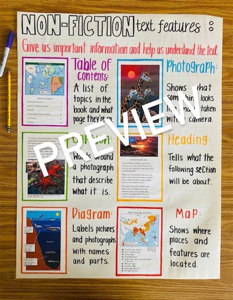 Non-fiction Text Features Anchor Chart - Etsy