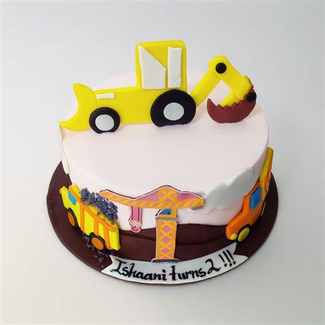 2D Construction Theme Cake – Perfect for Kids & Home Inaugurations ...
