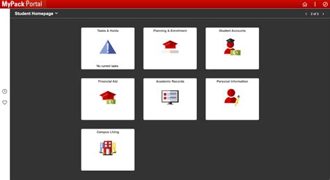 General Navigation | MyPack Portal User Guide | NC State University