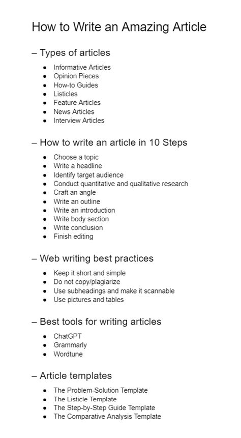 Image result for How to Write an Article Example