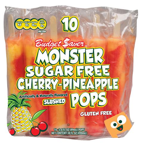 Budget Saver Sugar Free Cherry Pineapple Monster Pops – Walmart ...