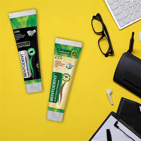 Bentodent Toothpaste - Charcoal & Cardamom Pack - 100 gm each | Indian ...