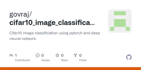 GitHub - govraj/cifar10_image_classification: Cifar10 image classification using pytorch and ...