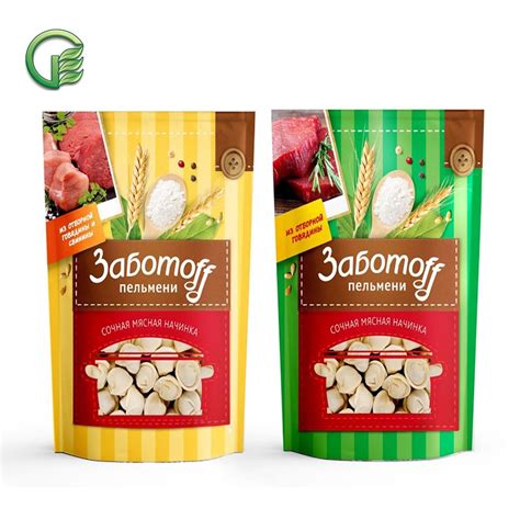 Boiled Dumplings Stand up Pouch Wonton Noodles Freeze Packaging Rice ...