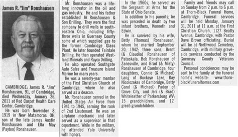 Times Recorder Obits Zanesville Ohio
