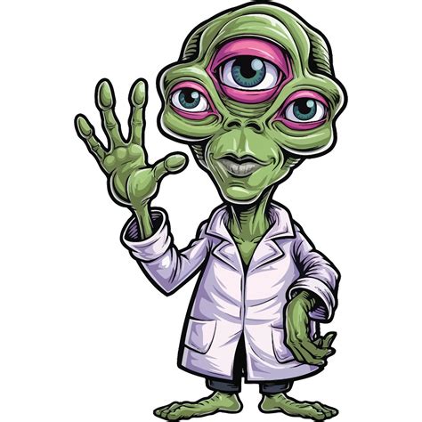 Image result for Alien with Probe Cartoon