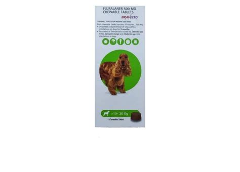 Bravecto Anti Tick And Flea Chewable Tablet 10-20kg - Amanpetshop-