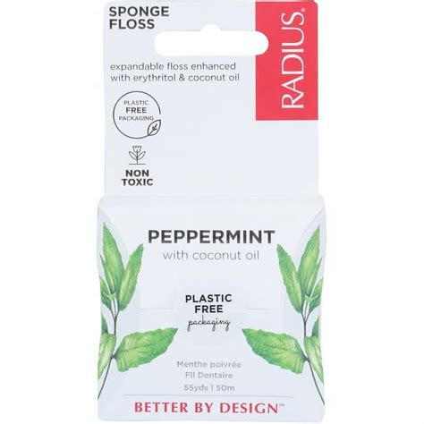 Radius: Vegan Dental Floss, Mint & Tea Tree Oil, Coconut & Carnauba ...