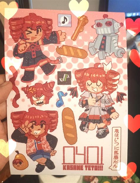 Buy Teto Kasane Glitter Sticker Sheet Online in India - Etsy