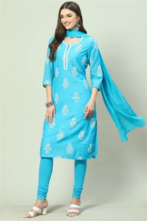 Blue Straight Suit Set