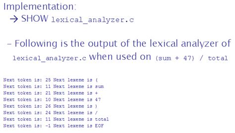 Image result for Lexical Analysis Program in C