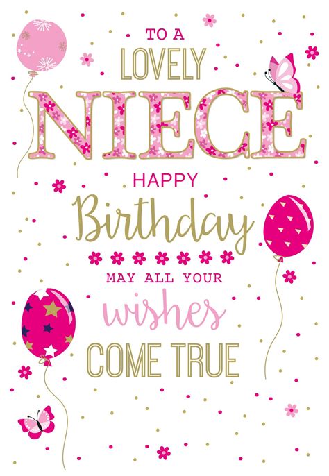 Happy Birthday Niece Wishes Card