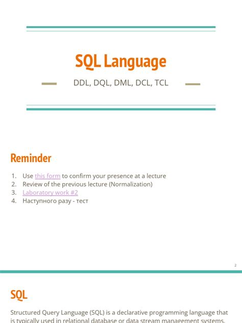 Image result for SQL Language PDF