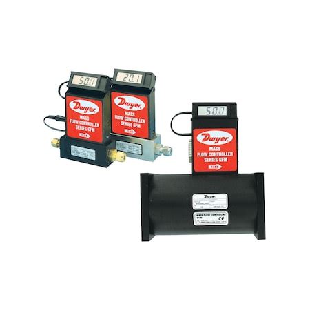 Dwyer Instruments Gas mass flow meter, range 0-500 LPM, 1/2in ...