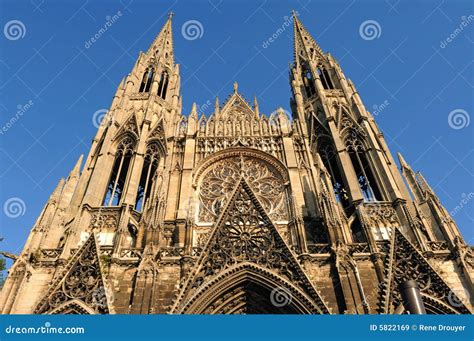 France Rouen: the Gothic Cathedral of Rouen Stock Image - Image of ...