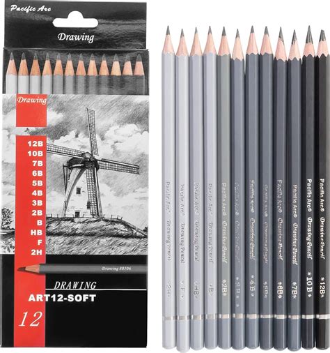 Amazon.com: Pacific Arc Premium Graphite Drawing Pencils for Artists, Soft Pack - Professional ...