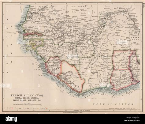 FRENCH SUDAN W. Colonial West Africa. Sierra Leone Ivory Coast Ashanti ...