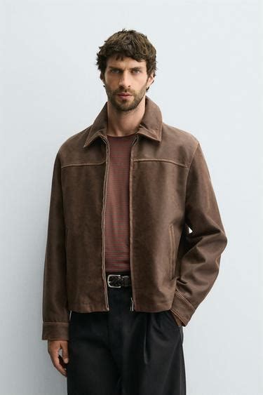 Men's Leather Jackets and Coats | ZARA India