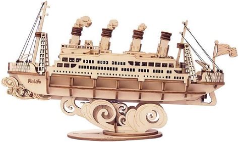 Webby DIY Wooden 3D Pirate Ship Puzzle Kit, Show Piece, Home & Office ...