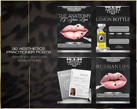 30 Aesthetics Practitioner Social Media Canva Templates | Luxury ...