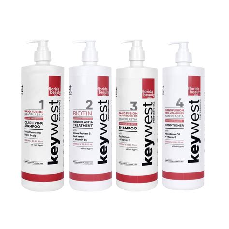 Keywest Professional Nanoplastia Treatment Kit, Combo Pack of 4-1000ml ...