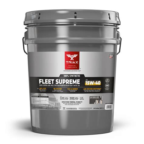 TRIAX Fleet Supreme 15W-40 Full Synthetic, Heavy Duty, Diesel Engine ...