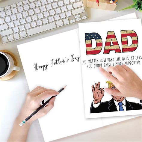 Funny Trump Fathers Day Card for Dad, Humor Trump Father'S Day Card Gi ...