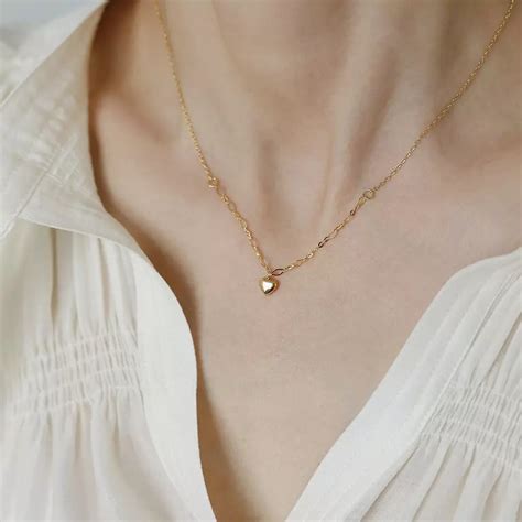 Dainty Heart Necklace | Waterproof Dainty Necklace – RosyWine