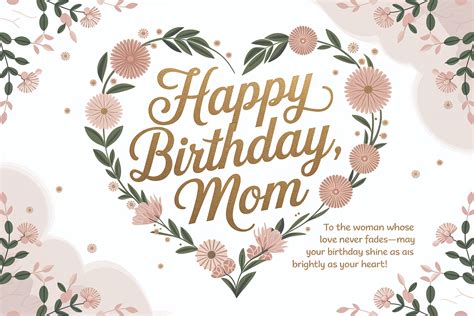 Free Download Happy Birthday Mom Floral Card