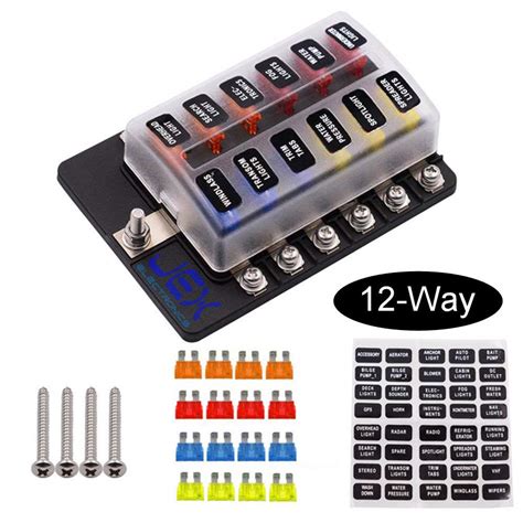 Jex Electronics 12-Way Fuse Box ATC ATO Blade Fuse India | Ubuy