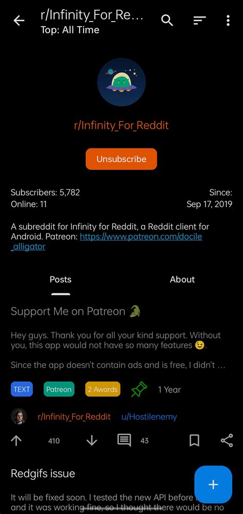 I made an AMOLED theme! : r/Infinity_For_Reddit