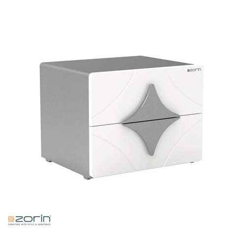 Mordo Bed Side Table: Stylish Grey and White Furniture|Zorin Furniture