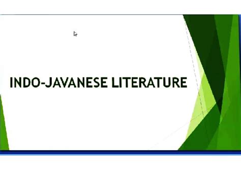 INDO- Javanese Literature - Archaeological Sources Of Ancient Indian ...