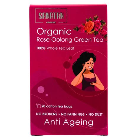 Sanatan Organic Rose Oolong Green Tea I Anti Ageing I India’s 1st ...