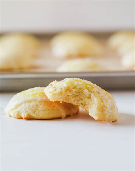 Lemon-Ricotta Cookies with Lemon Glaze - Never Not Hungry