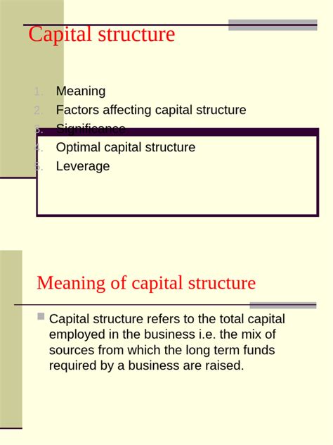 Image result for Examples of Capital Structure