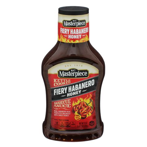 KC Masterpiece BBQ Sauce, Fiery Habanero Honey - Shop Barbecue Sauces ...