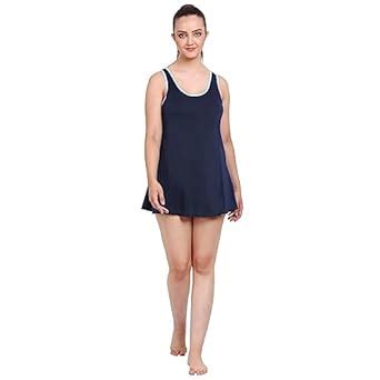 Buy WAVEMAX A - Line Solid Single Piece with Attached Bottom Swimwear ...