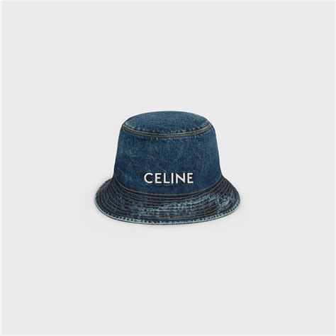 celine bucket hat in trail wash denim - TRAIL WASH | CELINE
