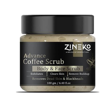 Buy Zineko Coffee Body Scrub for Tan Removal, Exfoliation & Soft-Smooth ...
