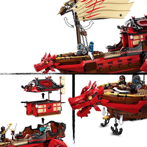 Ninjago LEGO 71705 Legacy Destiny's Bounty Playset, Battle Ship Toy ...