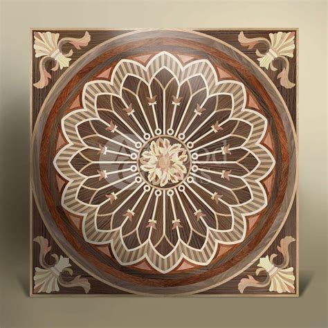 Wood floor medallions - AtwoodGoods