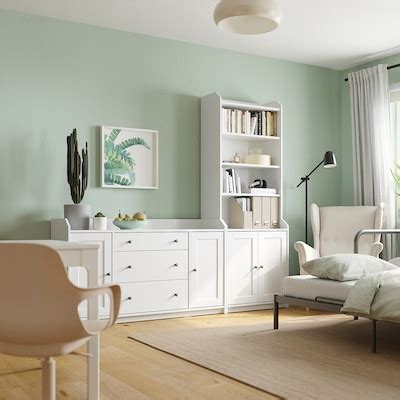 HAUGA storage combination, white, 210x46x199 cm (825/8x181/8x783/8") - IKEA