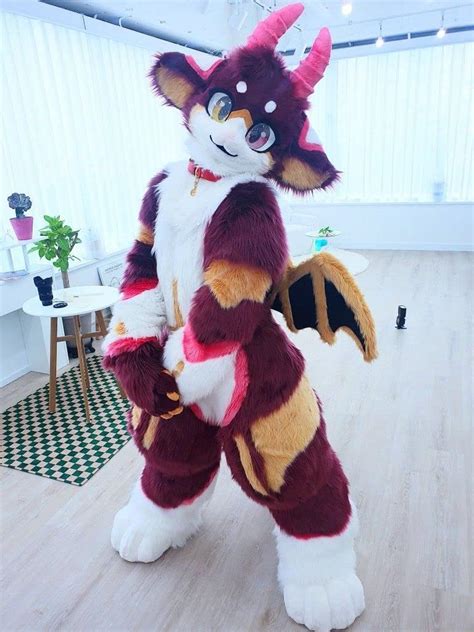 FurryWu Studio Kawaii Dragon Horn Fursuit Costume for Teens and India ...