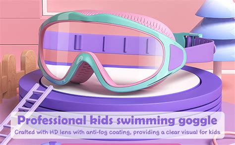 Buy PROBEROS® Swimming Goggles for Kids Big Frame Leakproof Swimming ...