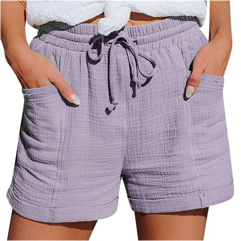 YANHAIGONG Women's Pants Short Pants for Woman Women Summer Drawstring ...