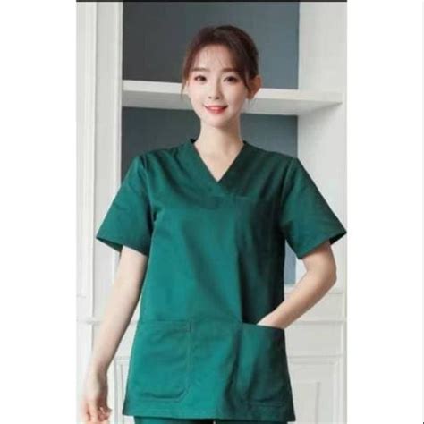 Jual Baju oka lengan pendek (atasan saja) / baju perawat / baju dokter ...