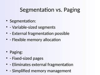 Memory Paging Vs Segmentation 的图像结果