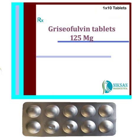 Griseofulvin Tablets 125 Mg Manufacturer in Ankleshwar