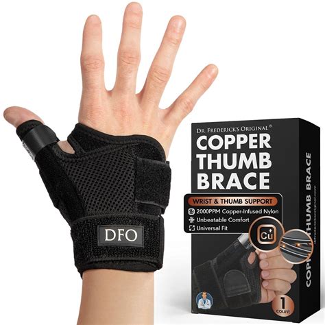 Dr. Frederick's Original Reversible Copper Infused Wrist Thumb Brace - 1 Brace - Spica Splint ...